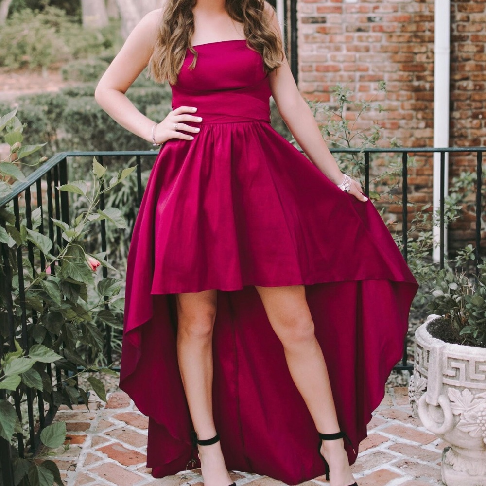 Dillards junior Red High-Low dress